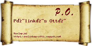 Pálinkás Ottó névjegykártya