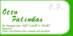 otto palinkas business card